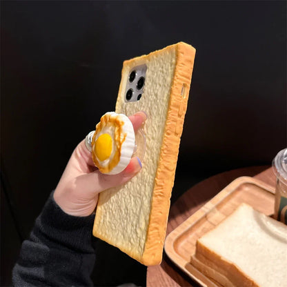 Coque iPhone 3D Toast Œuf