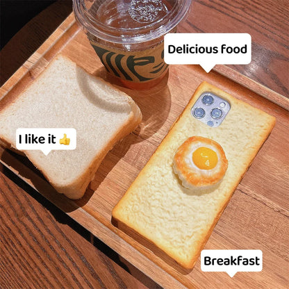 Coque iPhone 3D Toast Œuf